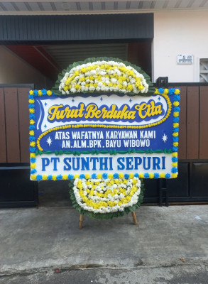 Papan Bunga Duka di Sinduharjo